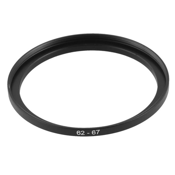 Unique Bargains 62mm-67mm Camera Lens Step Up Filter Black Metal Adapter Ring