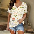 thumbnail image 2 of MEICHEN Spring Fresh Small Print Casual and Comfortable Stylish Women's Top Summer T Shirts for Women, 2 of 5