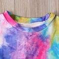 thumbnail image 6 of SDJMa Summer Girls Short-sleeved Color Tie-dye Pattern Round Neck T-shirt Tops For Kid, 6 of 9