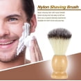 thumbnail image 4 of Brocha de afeitar para hombre, mango de madera, pelo de tejón, brocha para barba, brocha de limpieza facial, brocha de afeitar de seguridad, herramientas de barbería, accesorios de salón, 4 of 4