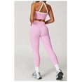 thumbnail image 3 of AEXTO Two Piece Color Block Womens Workout Sets Cross Back Tank Top Matching High Waist Leggings Sets Gym Outfits Activewear, 3 of 5