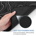 thumbnail image 5 of Mouse Pad Gaming Mousepad 31.5 x 11.8in Large Mouse Pad for Keyboard and Mouse with Anti-Slip Rubber Base, Keyboard Pad XL Mouse Mat for Home and Office（Black with White Topographic Line）, 5 of 8