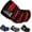 Red, variant on Sedroc Sports Weight Lifting Elbow Wraps Powerlifting Support Sleeves Straps - Pair