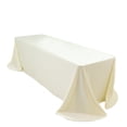 thumbnail image 3 of Efavormart Scuba Rectangular Tablecloth 90"x156" Ivory with Rounded Corners – Wrinkle Free, Stain Resistant, Seamless Table Cover, 3 of 4