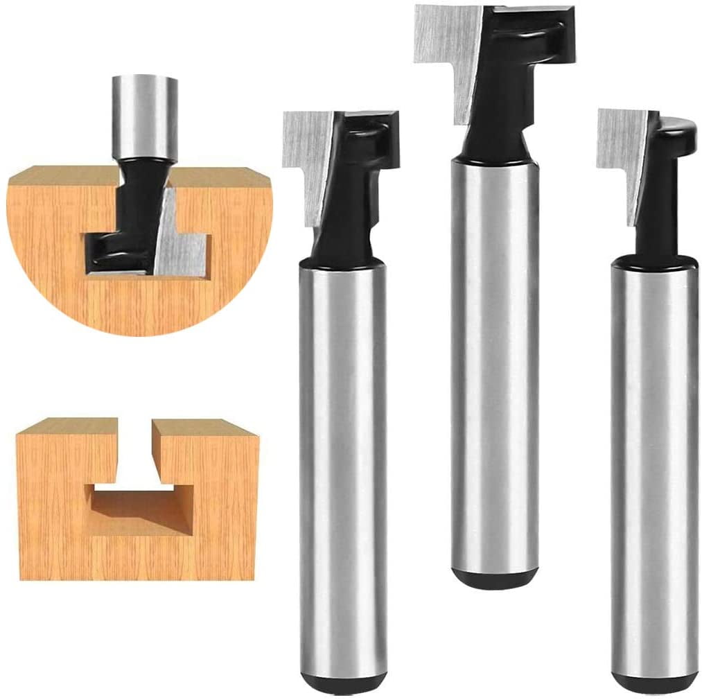 4Pcs Router Bits Set Rotarys Power Tool Accessories Woodworking Tool for Woodworking Machine Tools and Engraving Machines 8mm Carbide Tipped Woodworking Milling Cutter