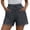 Dark Gray, variant on Hiking Shorts for Women New Women's Shorts with Elastic Waist Drawstring Fashion Loose Cutout Hem Casual Bottoms 2026 Summer Comfy Lightweight Shorts Blue M
