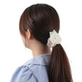 thumbnail image 2 of 1 Pc Fashion Elegant Flower Hair Scrunchies for Women for Girls 2.76"x2.36" Beige, 2 of 5