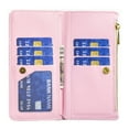 thumbnail image 5 of Nalacover for Samsung Galaxy A54 5G Zipper Wallet Case with Magnetic Clasp Flip Folio Kickstand 9 Card Slots Luxury Premium PU Leather and Soft TPU Shockproof with Wrist Strap Cover.Pink, 5 of 7