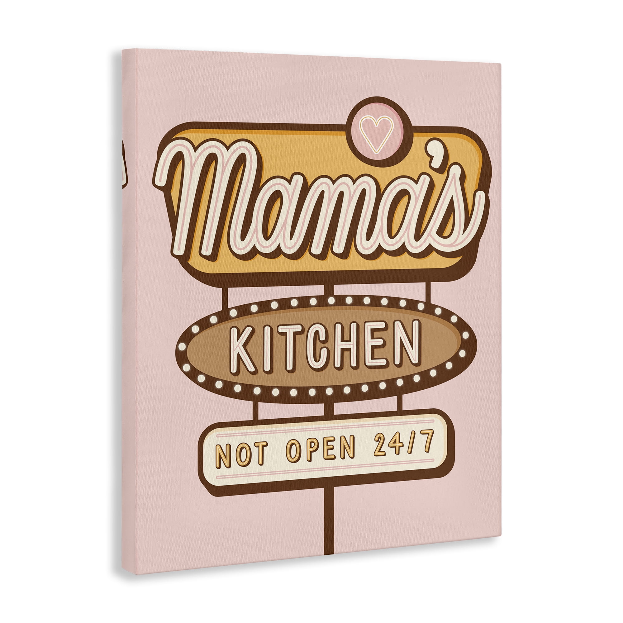 Stupell Industries Retro Mama's Kitchen Text & Numbers Painting Wrapped Canvas Art Print Wall Art, 36 x 48