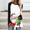 thumbnail image 2 of Camiseta de manga larga con cuello redondo y estampado navideño para mujer Pompotops qwe24221, 2 of 5