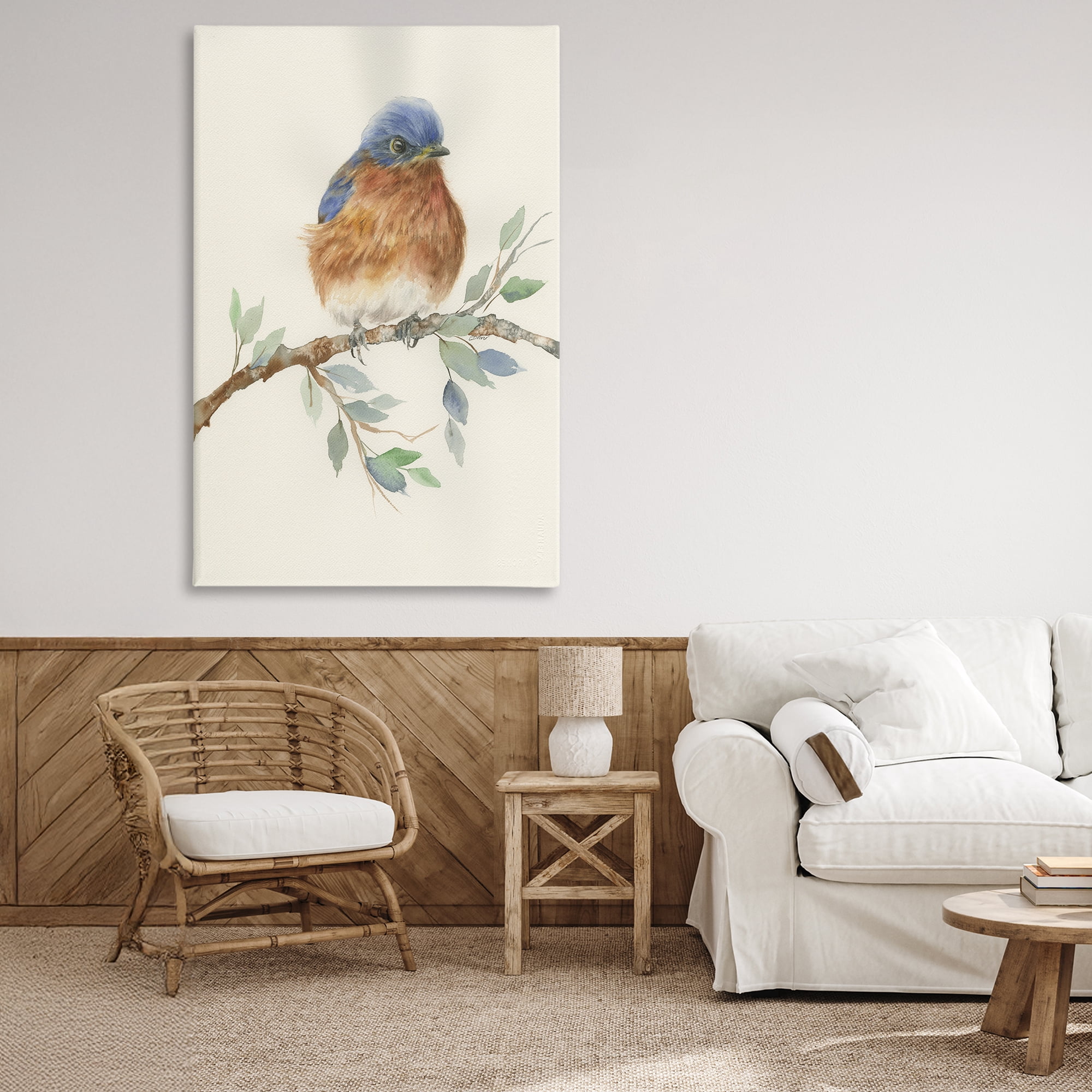 Stupell Industries Songbird Perched on Branch Canvas Wall Art, design by Cady Driver