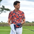 thumbnail image 2 of Wukai Hand Drawn Tomatoes Men’s Polo Shirts,Quick-Dry Athletic Shirt,Classic Fit Shirts-XX-Large, 2 of 8