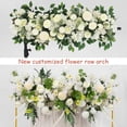 thumbnail image 2 of 100cm 50cm Flores de boda artificiales Pared de hierro Arco Telón de fondo Suministros de decoración Seda falsa Peonía Rosa Fila Mesa Centro de mesa Arreglar, 2 of 4