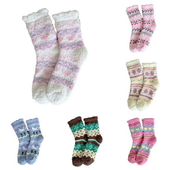 Cozy Winter Socks Soft Warm Indoor Outdoor Non Thermal Slipper Socks For Women Men Comfortable Casual
