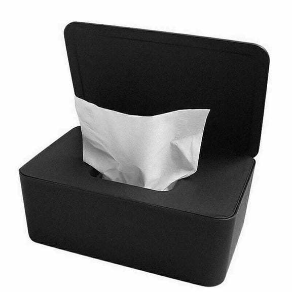 Wet Wipes Dispenser Box Wipes Dispenser Toilet Wipes Dispenser Box with Lid-Black