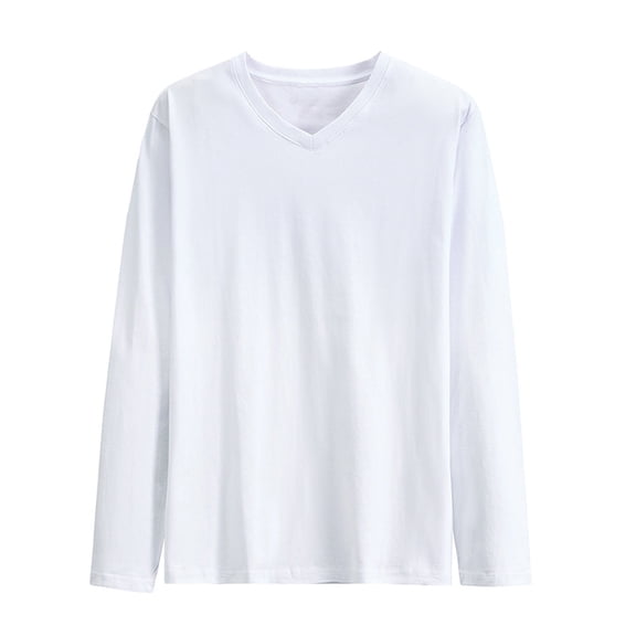 Enridrech Long Sleeve Shirt for Men Comfortable Cotton Crew Neck Loose Soft Basic Tops Casual Fashion Basic Tees