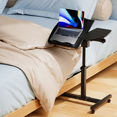 thumbnail image 4 of AEGFKD[ROLLING SWIVEL LAPTOP DESK]Stand Up Workstation Adjustable Height  Angle TableStyleModernBlack, 4 of 9