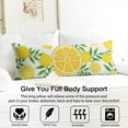 thumbnail image 3 of Lemon Print Body Pillow Cover - Soft & Breathable Fabric, Hidden Zipper, 20"x54", Cute Fruit & Floral Design - Perfect Gift for Lemon Lovers, Summer Decor, Side Sleepers & Pregnancy Support, 3 of 7