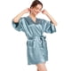 thumbnail image 3 of Bata de baño de seda tipo kimono japonés fino, bata de seda suave de hielo, bata de dama de honor, kimono de novia, bata tipo cárdigan sólido, lencería sexy de seda, 3 of 5