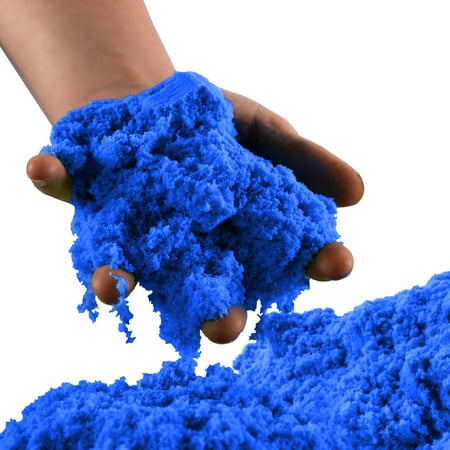 National Geographic Play Sand - 2 lbs of Sand with Castle Molds (Blue) - A Fun Sensory Sand Activity