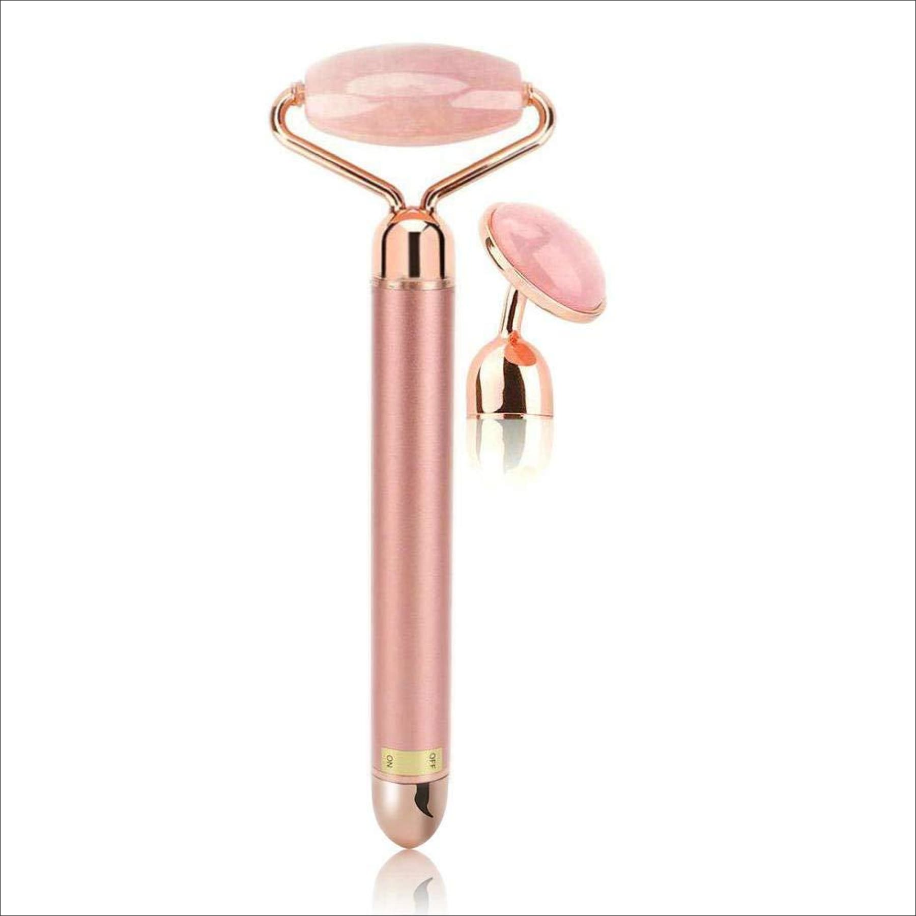 Electric Jade Roller Vibrating Facial Roller & Massager, Rose Quartz Face Massager Face Roller