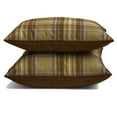 thumbnail image 3 of Winter Plaid Throw Pillow cover, 16"x16" Orange Velvet Decorative Pillow Cover, Modern Plaid Farmhouse Buffalo Check Pillow Cover For Sofa Couch, Hotels, living Room, Bed Room - Plaidscape Orange, 3 of 11