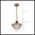 thumbnail image 2 of 60/7059-Nuvo Lighting-Faro-1 Light Small Pendant in Transitional Style-10 Inches Wide by 11.38 Inches High-Burnished Brass/Black Finish, 2 of 6