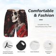 thumbnail image 2 of Kdxio Geisha Skeleton With Flowers Print Men's Swim Trunks with Compression Liner 7 Inch Inseam Quick Dry Swim Shorts, 2 of 5