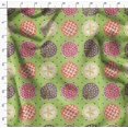 thumbnail image 4 of Soimoi Green Poly Georgette Fabric Dot & Pie Food Fabric Prints By Yard 42 Inch Wide, 4 of 5