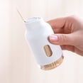 thumbnail image 3 of Soporte de plástico para palillos de dientes, dispensador de palillos de dientes blanco, contenedor Simple para palillos de dientes, Caja de almacenamiento, 3 of 4