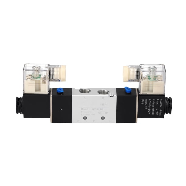 Solenoide de control de aire neumático Leyfeng AC 220V PT1/4 Doble bobina