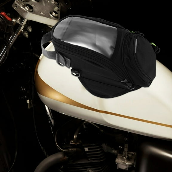 SOPOTUTU Motorcycle Tank Bag Black Splashproof Oxford Cloth with Shock Absorbing Pads for Secure Storage