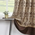 thumbnail image 6 of Sterling Farmhouse Brown Waterproof Polyester Fabric Chocolate Vintage Printed Tan Shower Curtain,Bronze Damask Striped Bathroom Curtains,72" W x 72" L, 6 of 6