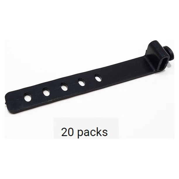 20 paquetes (negros, aproximadamente 85 x 12 mm) de cables de datos portátiles, correas de almacenamiento de cables de red, organizadores de cables, correas de cables, clips, bridas para cables, auric