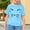 shirts for girls clearance-Blue, variant on Kids Cartoon Cat Graphic Tee for Ages 2-12 Years Boys Girls Casual Short Sleeve T-Shirt Top Soft Summer Cotton Animal Print Shirt Trendy Children's Playwear Breathable Tops