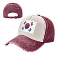 thumbnail image 7 of Korean Flag Baseball Cap Distressed Adjustable Vintage Cotton Denim Hat for Women Men, 7 of 7