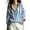 Blue, variant on Vivianyo HD Women's Collared Vertical Striped Button Down Shirt, Roll Tab Long Sleeve Loose Casual Blouses for Women, Women's Black, Sizes S-2XL