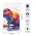 thumbnail image 5 of JUNZAN Watercolor Butterfly Guinea Pig Bathroom Towels Absorbent Compact Beach Towel Soft for Shower Swim Pool Beach Spa Gym Yoga Travel 27.5x16 in, 5 of 5