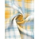 thumbnail image 5 of INSPIRAR CHIC Blusas de Trabajo para Mujeres con Cuadros y Lazo en el Cuello de Manga Larga XL Blanco Amarillo Verde, 5 of 6