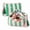 Pink-Green, variant on Striped Makeup Bag, Pink Cosmetic Pouch, Glossy Travel Toiletry Bag with Zipper and Tassel Pulls