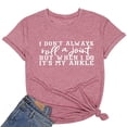 thumbnail image 2 of Pompotops Hauts pour Femmes Coupe Ample Décontractée Grande Taille T-Shirts Imprimés Alphabet, 2 of 8