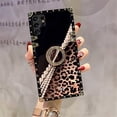 thumbnail image 1 of Funda de teléfono cuadrada con soporte de anillo de diamante con estampado de leopardo para Samsung Galaxy A54, A53, A52, A51, A71, A42, A32, A33, A72, A82, A04, A50, A70, A13 Fivean unisex, 1 of 2