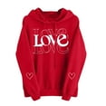 thumbnail image 4 of ICHUANYI Valentines Day Love Heart Printed Hoodies for Women Long Sleeve Shirts Crewneck Sweatshirts Spring Fashion Clothing Top, 4 of 9