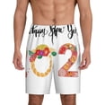 thumbnail image 1 of Balery 2025 New Year'S Pantalones cortos de pijama de punto de algodón para hombre con cinturilla y bolsillos-X-Large, 1 of 6