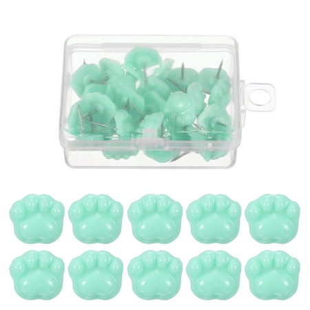 30 Pcs Push Pins for Bulletin Board, Cute Cat Paw Push Pin Decorative Animal Paws Thumb Tacks for Photos Cork Boards Wall Map Office Home Decor, Light Green