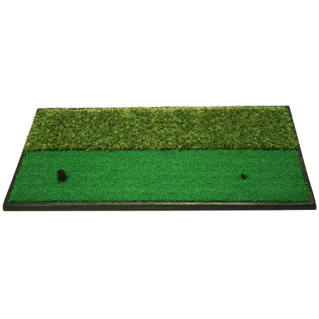 Dual-Surface Hitting/Practice, Chipping and Driving Golf Grass Mat with Fairway and Rough (Best Way To Practice Driving)