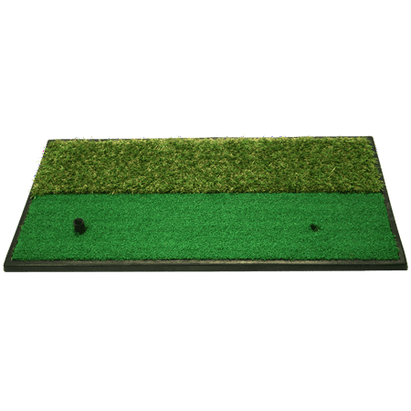Dual-Surface Hitting/Practice, Chipping and Driving Golf Grass Mat with Fairway and Rough Surfaces