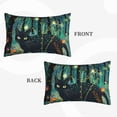 thumbnail image 2 of Daiia Mystical Black Cat Fireflies Bedding Waterproof Pillow Protector Zippered Queen – Bed Bug Proof Pillow Encasement-20"x30", 2 of 6