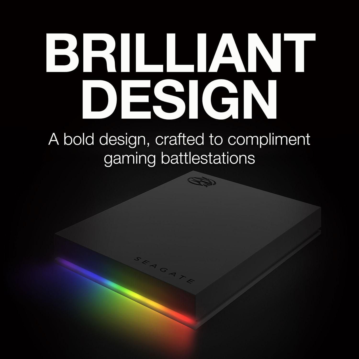 Seagate FireCuda Gaming Hard Drive External Hard Drive 1TB - USB 3.2 Gen 1, RGB LED Lighting for PC and Mac with Rescue Services (STKL1000400), Seagate 1TB HDD