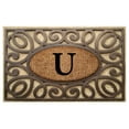 thumbnail image 1 of First Impression Elegant Circles Monogrammed Outdoor Door Mat, 1 of 2